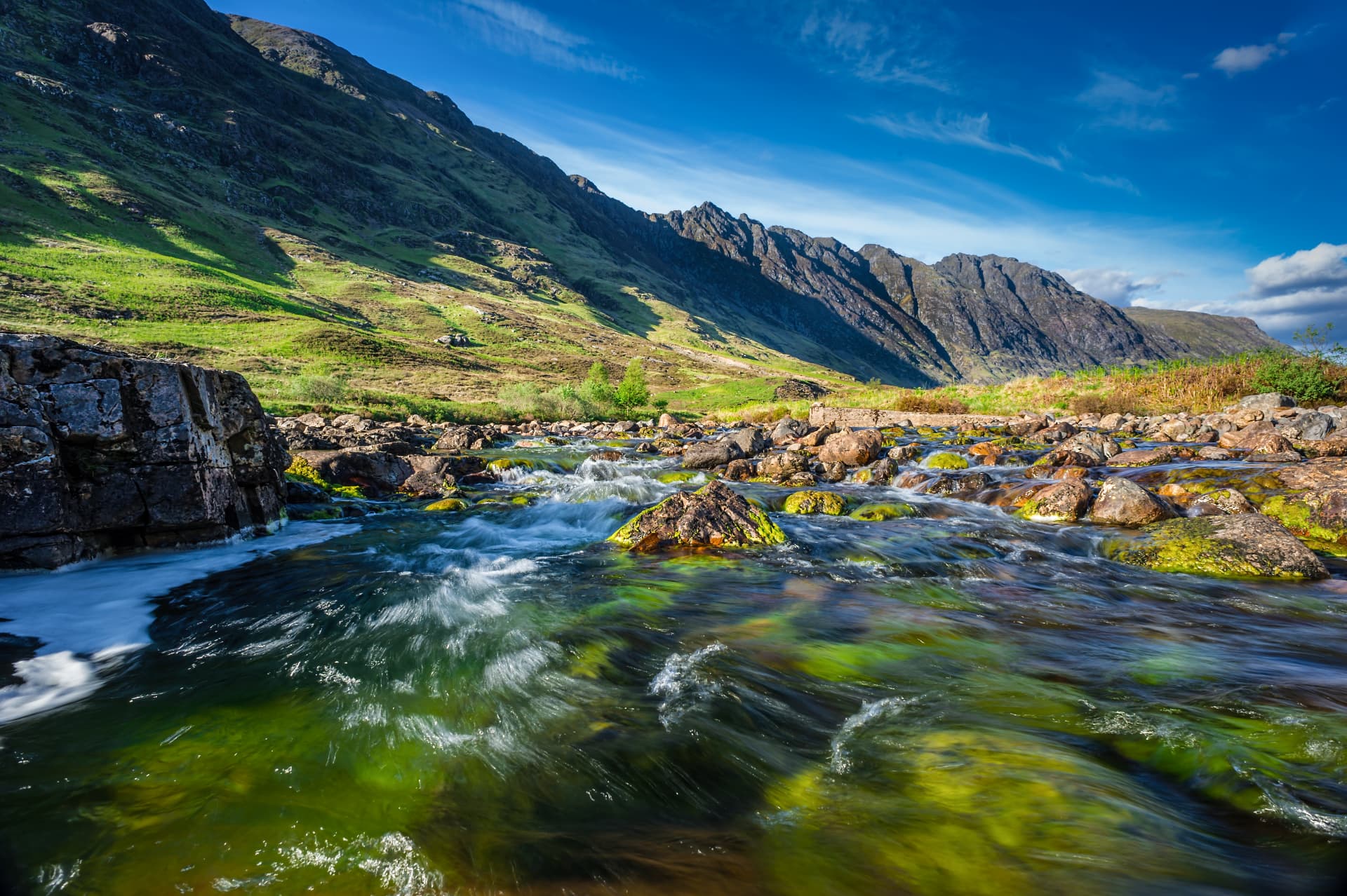 River Coe beneath the mountains of Glencoe